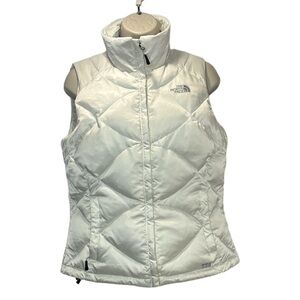 The North Face Womens White 550 Fill Goose Down Puffer Quilted Vest Size S